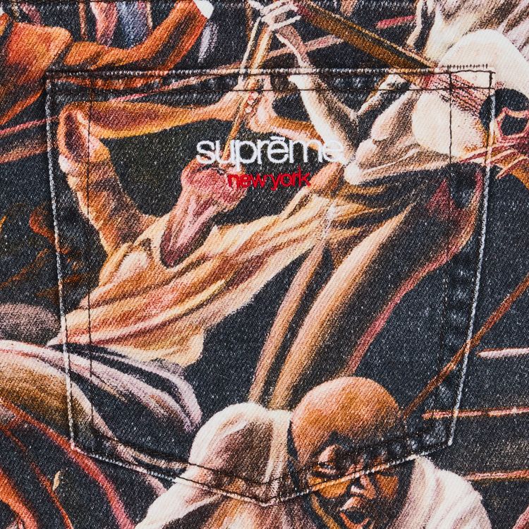 Supreme x Ernie Barnes Baggy Denim Short Dance
