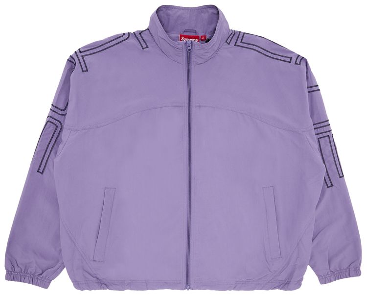 Supreme Spellout Embroidered Track Jacket Dusty Purple