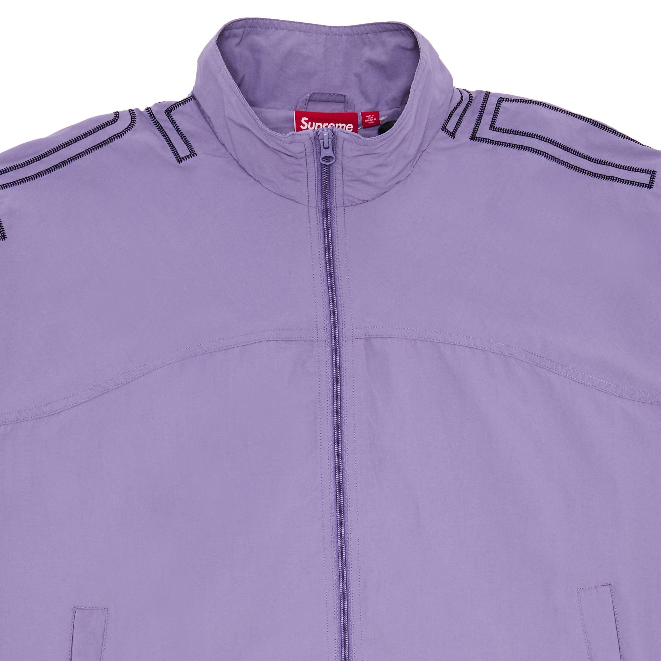 Buy Supreme Spellout Embroidered Track Jacket 'Dusty Purple
