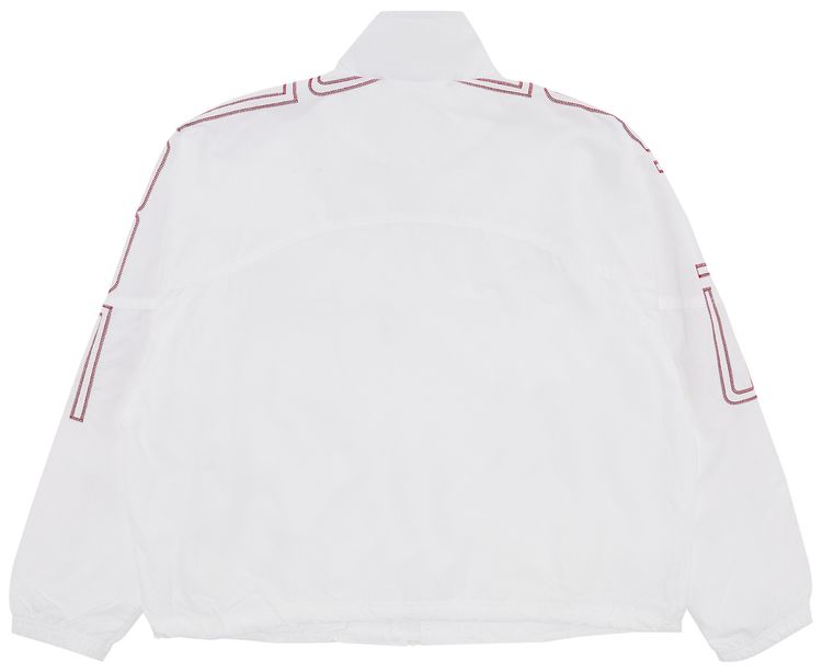Supreme Spellout Embroidered Track Jacket White