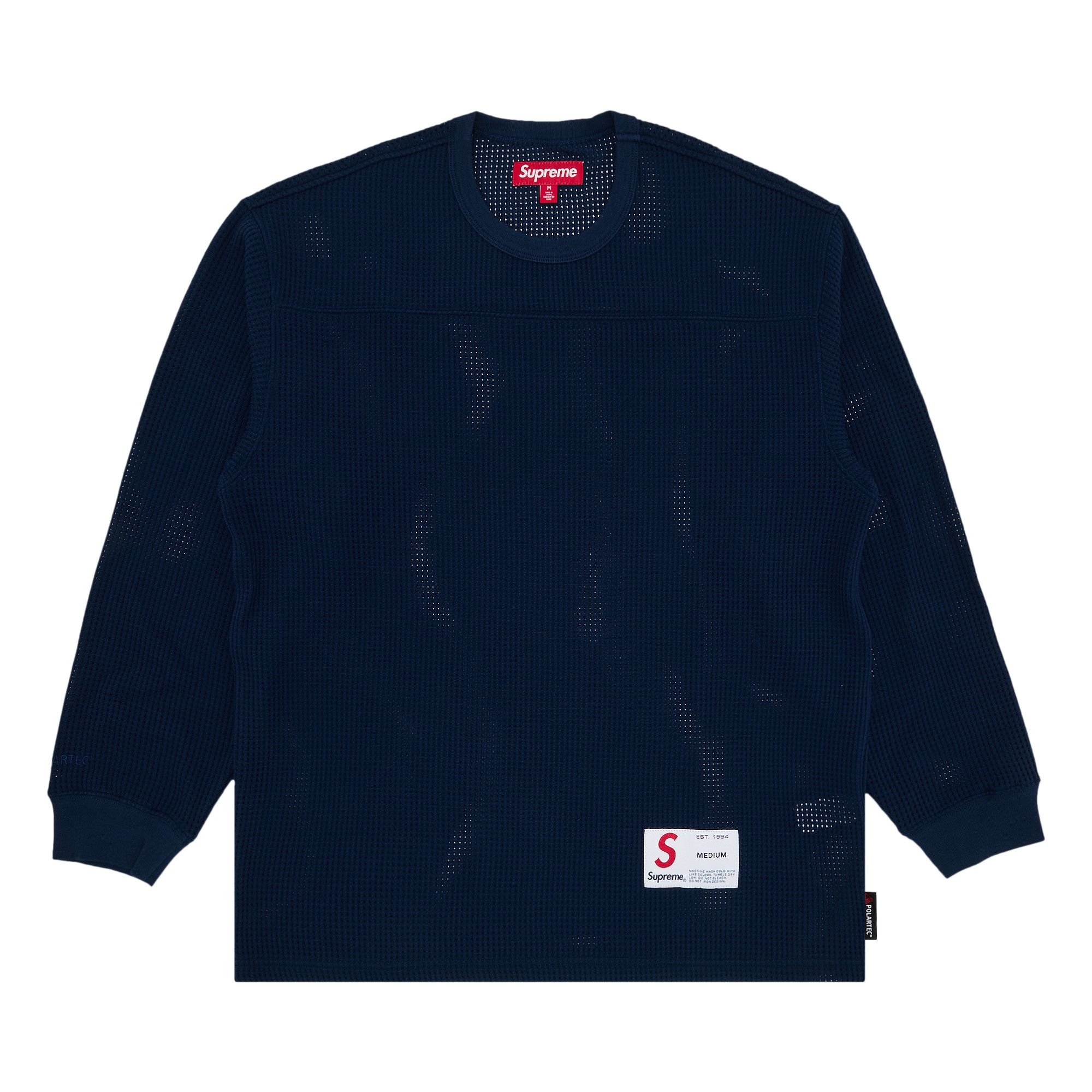 Buy Supreme Polartec Mesh Long-Sleeve Football Top 'Navy