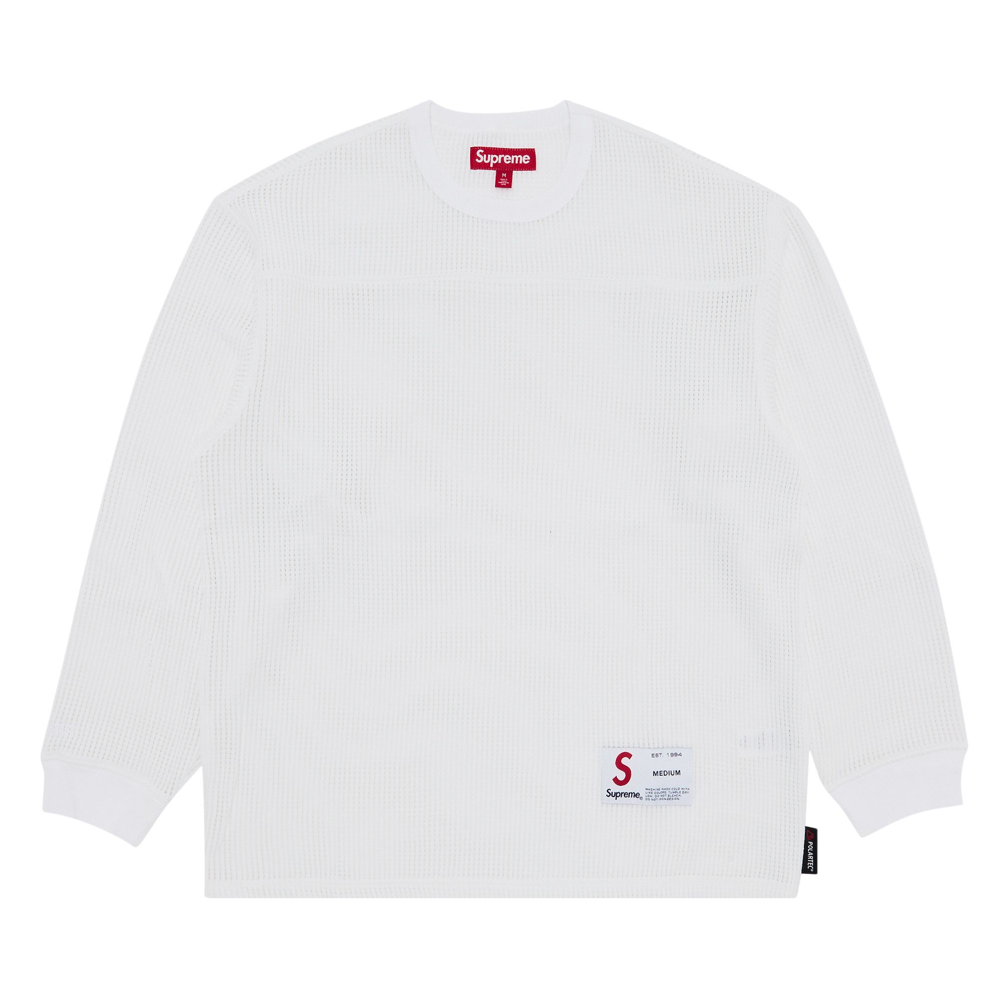 【SUPREME】 Polartec Mesh L/S Football Top Navy KN53_SS25_PolartecMeshFootball