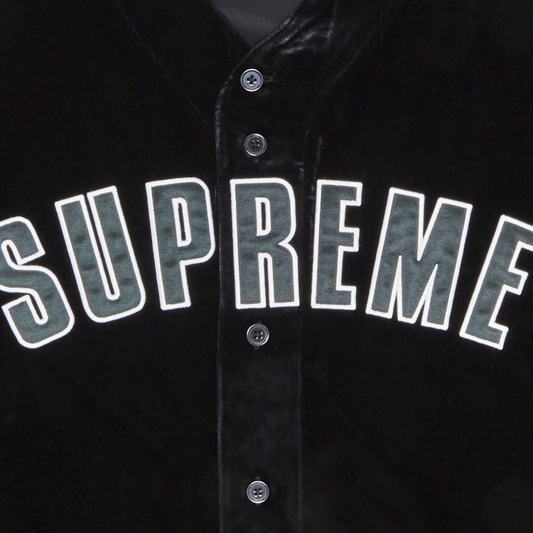 Buy Supreme Velvet Baseball Jersey  