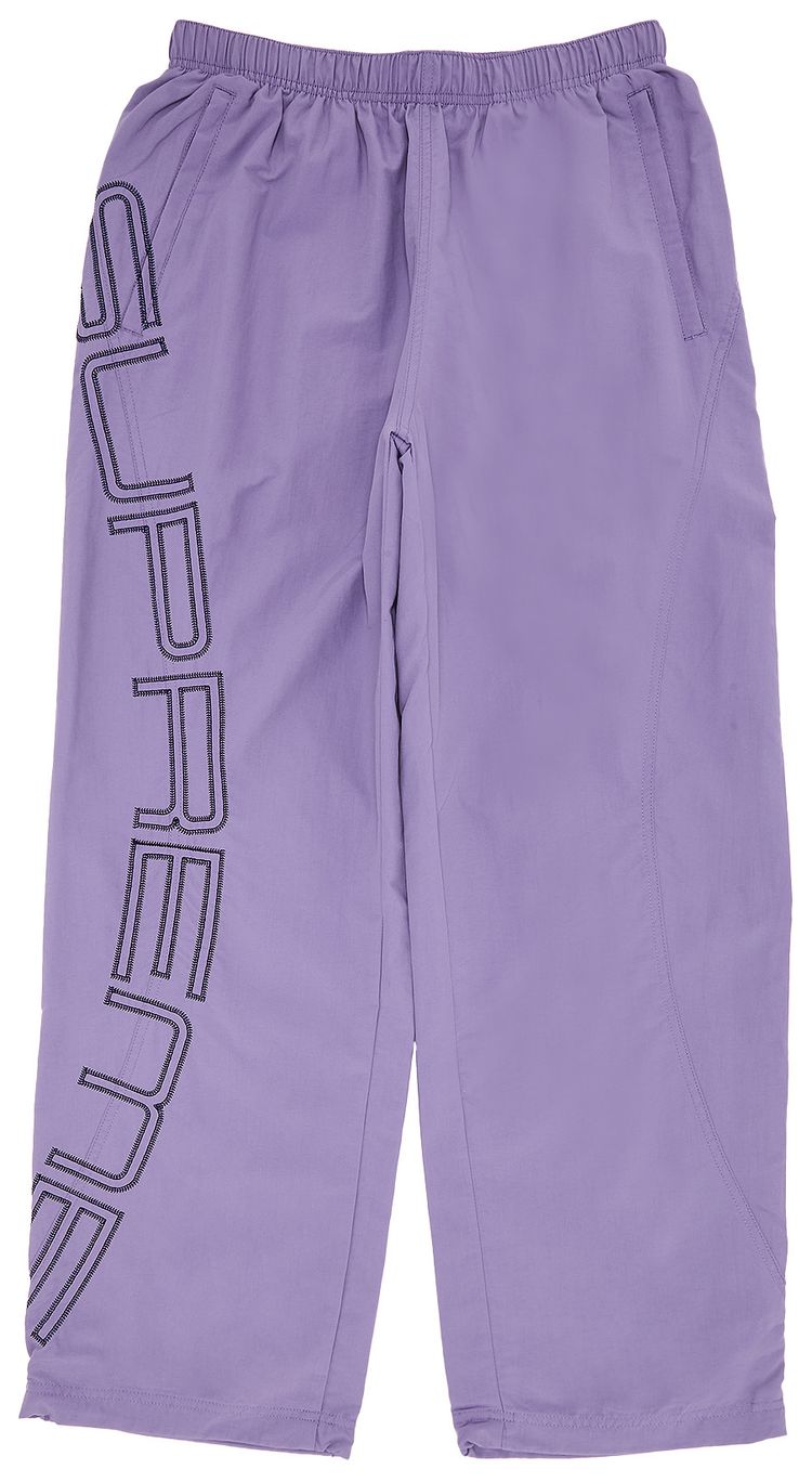 Supreme Spellout Embroidered Track Pant Dusty Purple