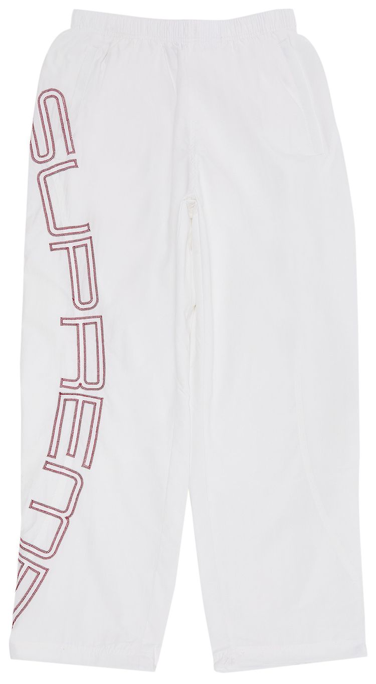 Supreme Spellout Embroidered Track Pant White