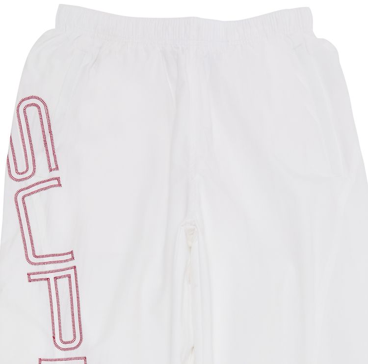 Supreme Spellout Embroidered Track Pant White