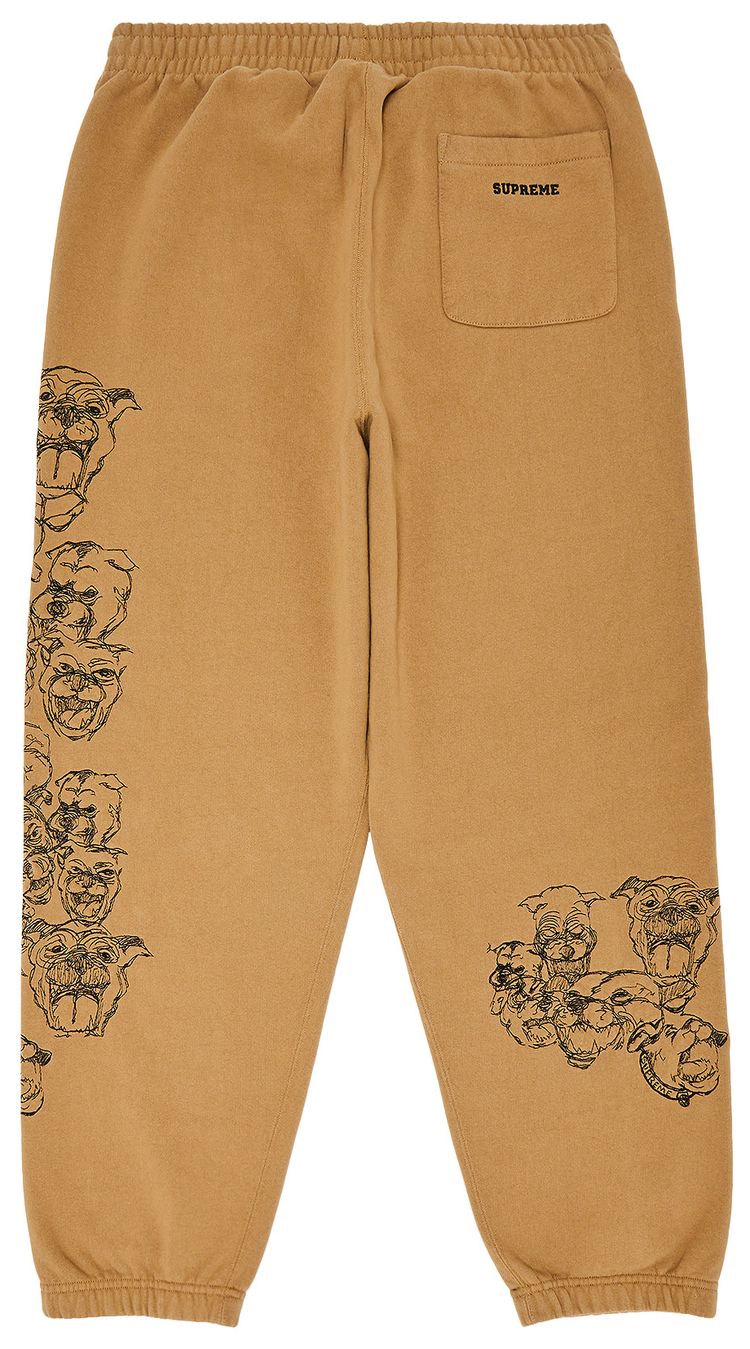 Supreme Pitbulls Embroidered Sweatpant Light Tan