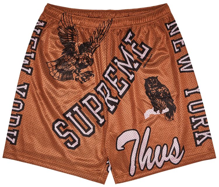 Supreme Varsity Mesh Short Rust