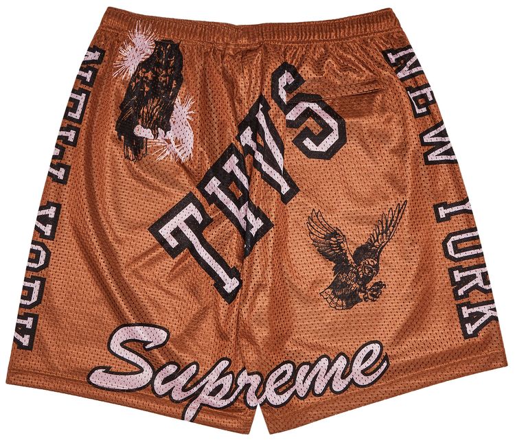 Supreme Varsity Mesh Short Rust