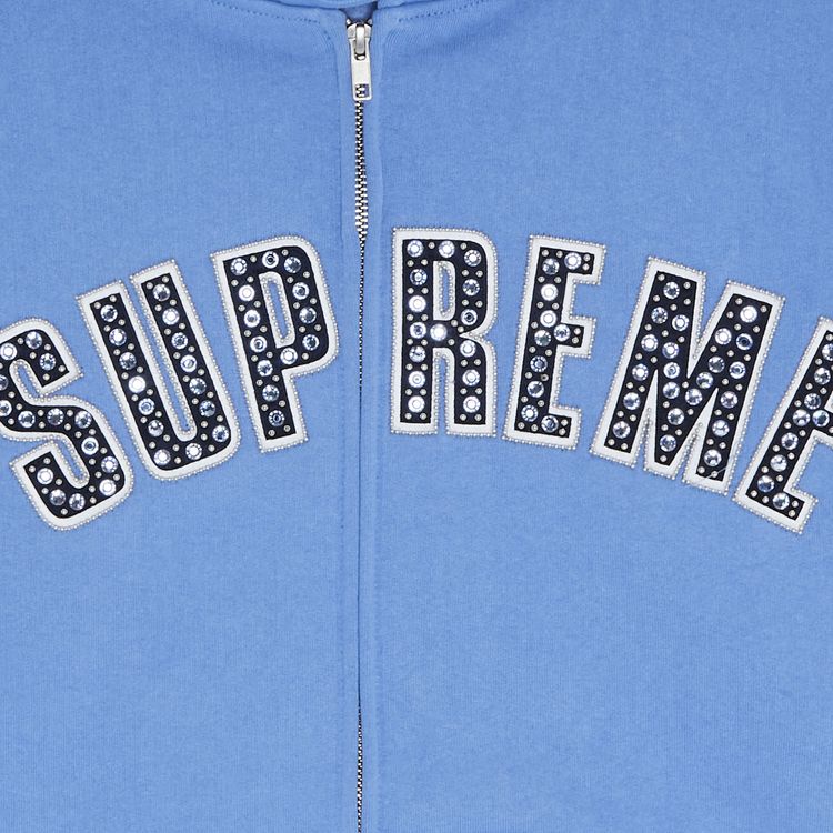 Supreme x BB Simon Zip Up Hooded Sweatshirt Light Blue