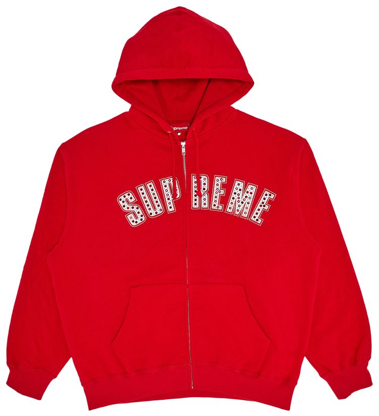 Supreme x BB Simon Zip Up Hooded Sweatshirt Red