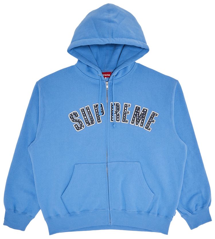 Supreme x BB Simon Zip Up Hooded Sweatshirt Light Blue