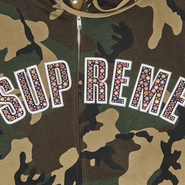 Supreme x BB Simon Zip Up Hooded Sweatshirt Woodland Camo
