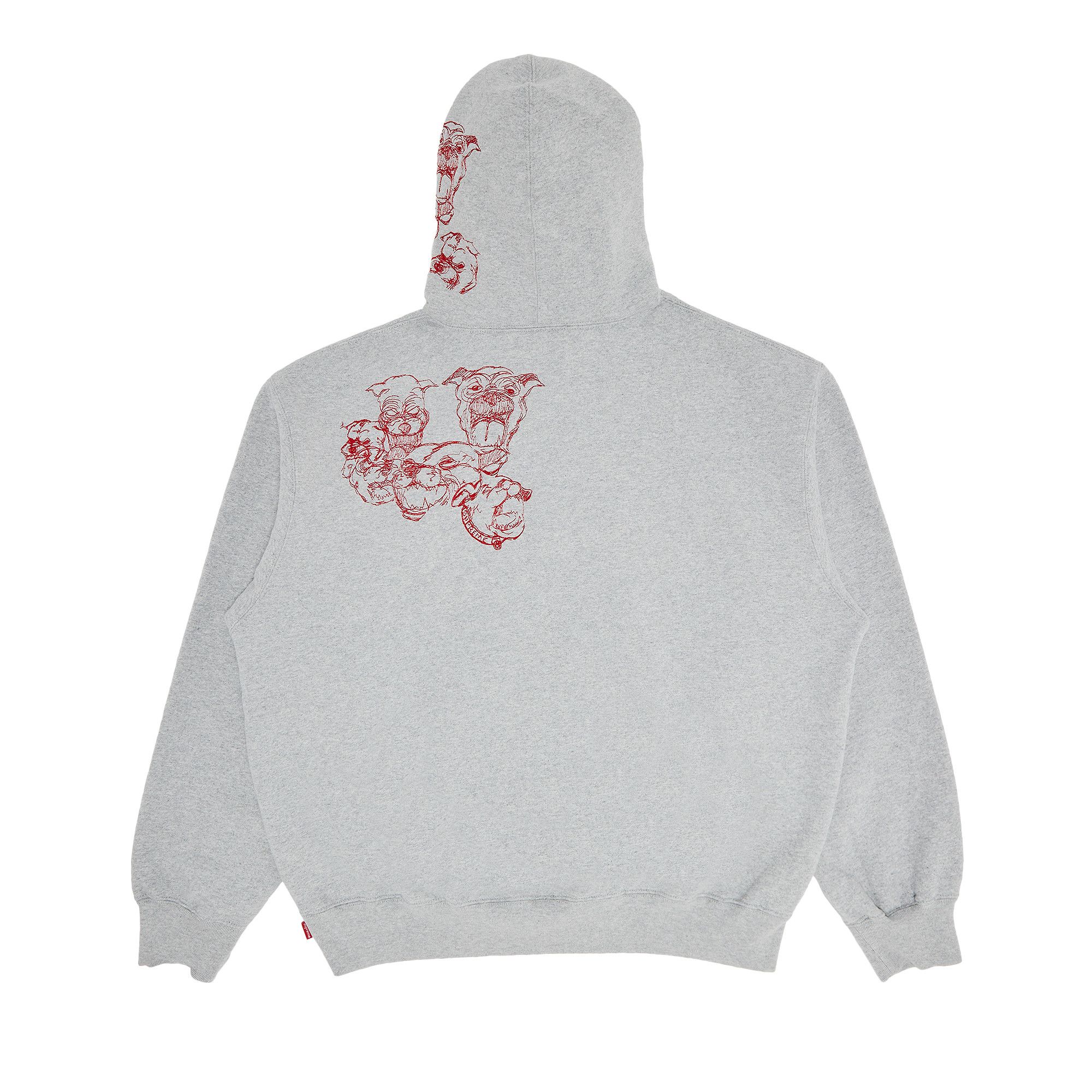 Buy Supreme Pitbulls Embroidered Hooded Sweatshirt 'Heather