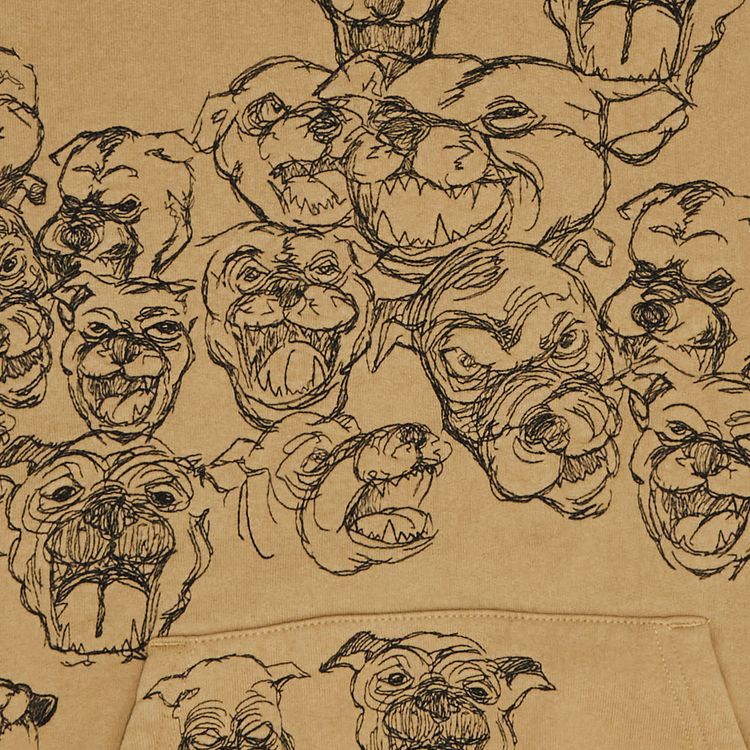 Supreme Pitbulls Embroidered Hooded Sweatshirt Light Tan