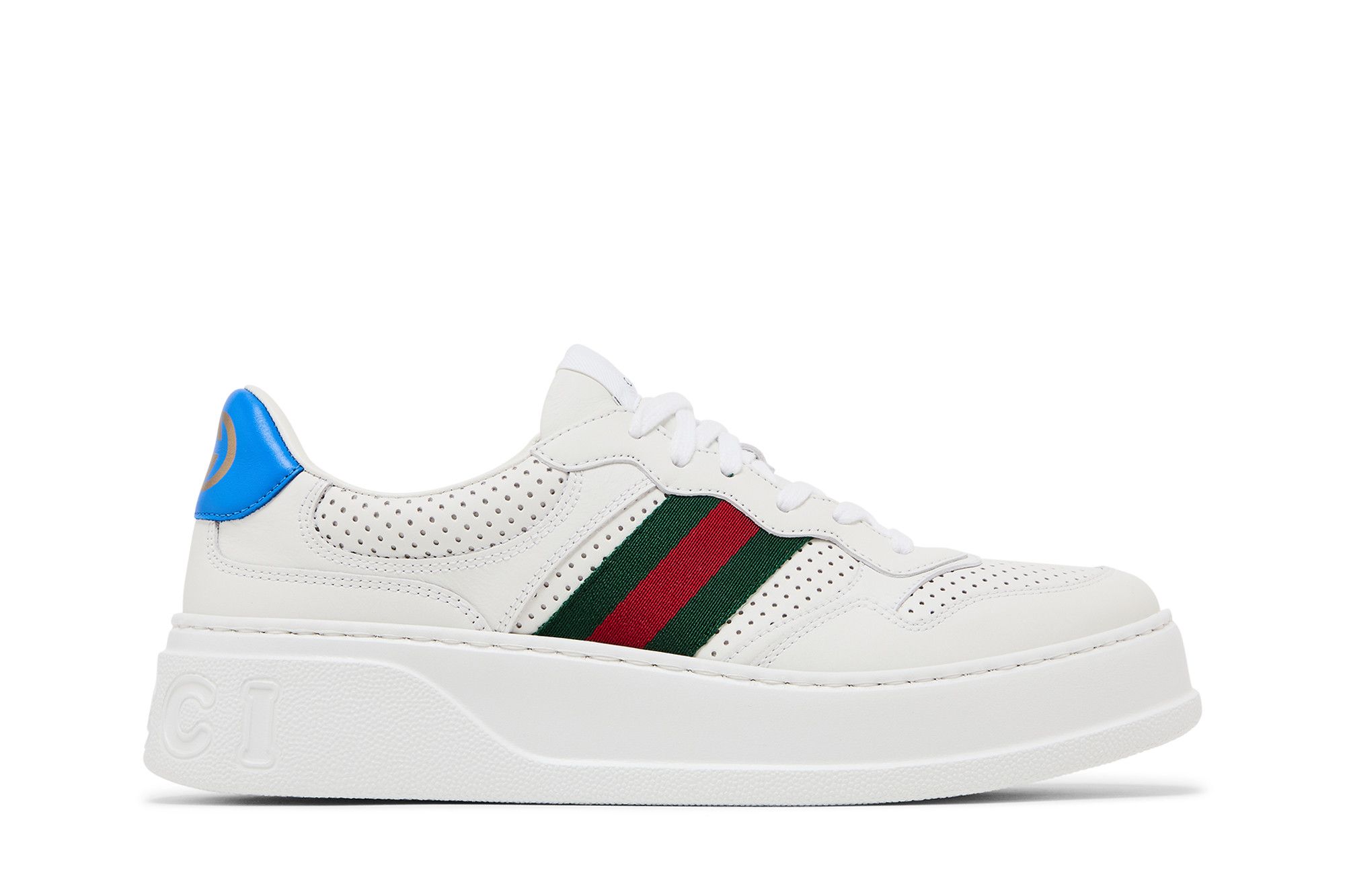 Buy Gucci Wmns Chunky GG Web Sneaker 'White Blue' - 670415