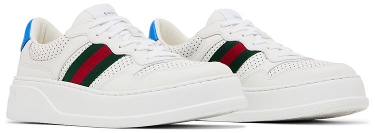 Gucci Wmns Chunky GG Web Sneaker White Blue