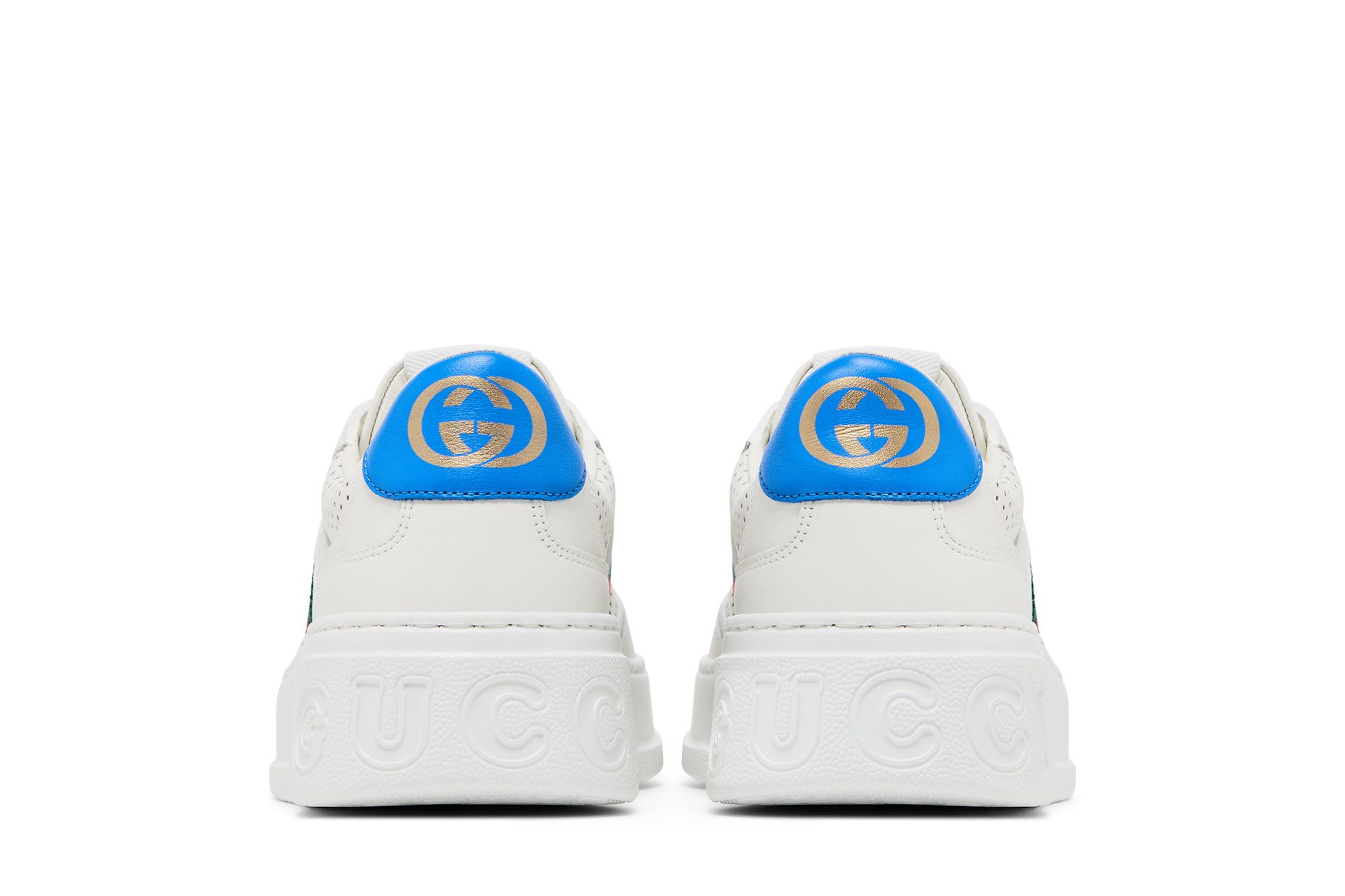 GU Buy Gucci Wmns Chunky GG Web Sneaker 'White Blue' - 670415