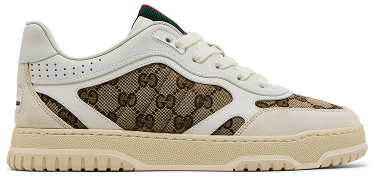 Gucci Re Web Sneaker GG Canvas   White Beige