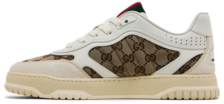 Gucci Re Web Sneaker GG Canvas   White Beige