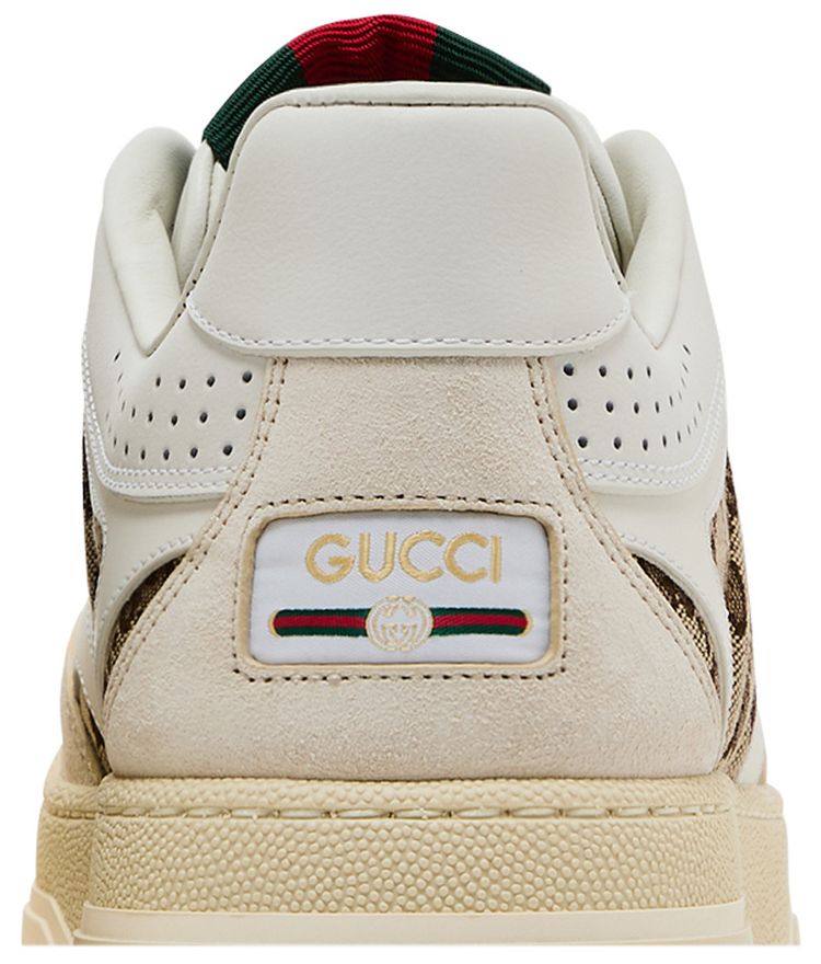 Gucci Re Web Sneaker GG Canvas   White Beige