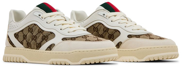 Gucci Re Web Sneaker GG Canvas   White Beige