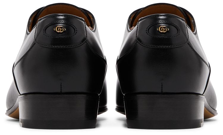 Gucci Lace up Shoe Double G   Black