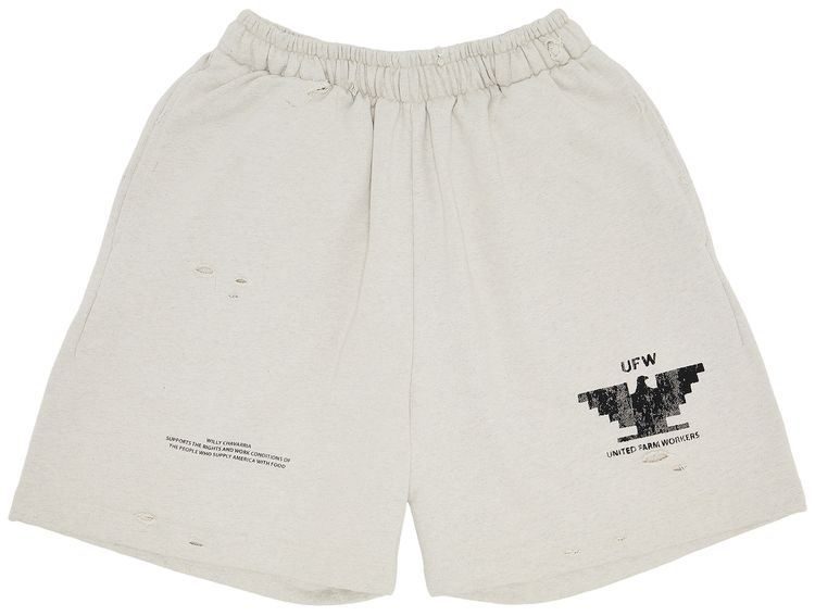 Willy Chavarria UFW Sweatshort Heather Grey