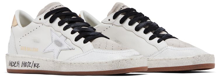 Golden Goose Wmns Ball Star White Silver Gold