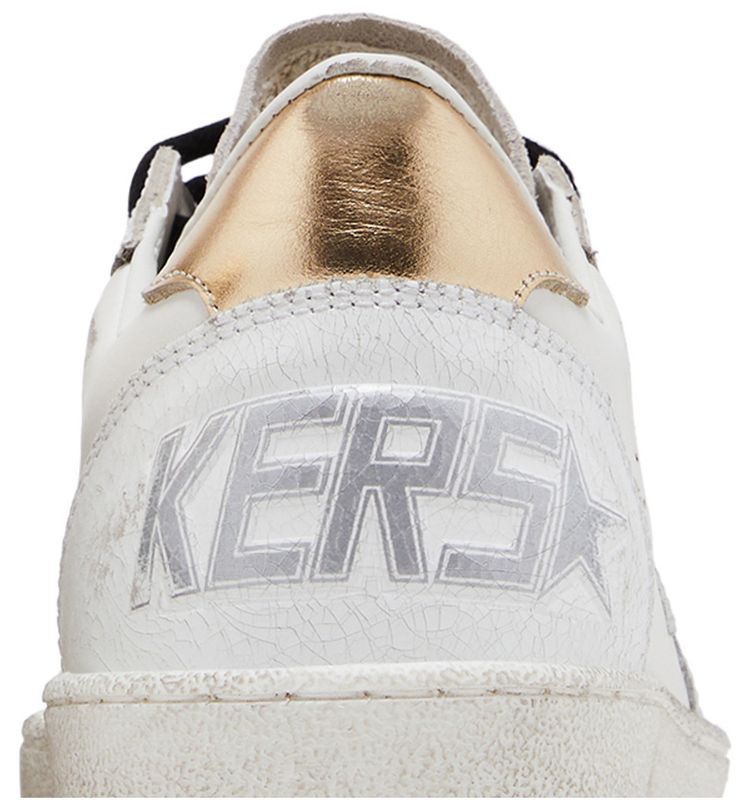 Golden Goose Wmns Ball Star White Silver Gold