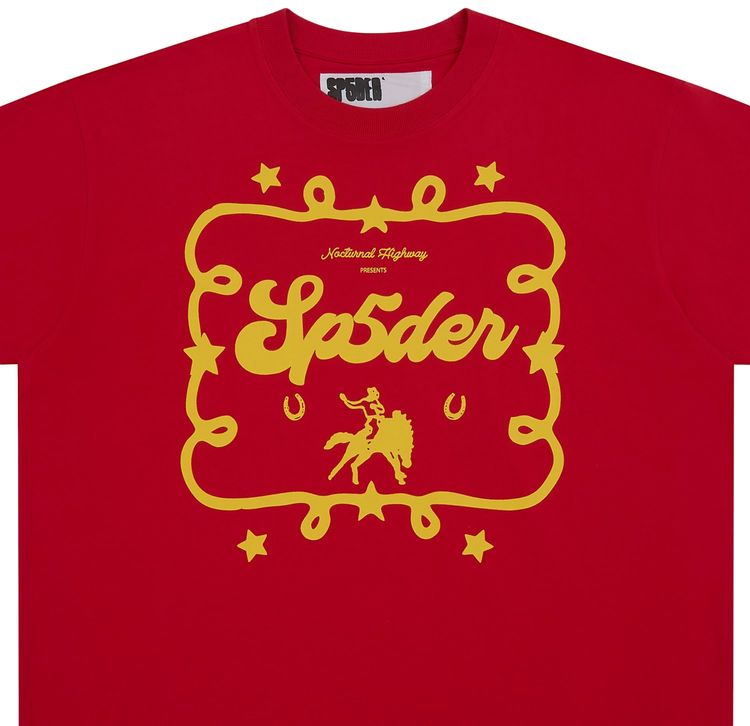 Sp5der Rodeo Poster Tee Red
