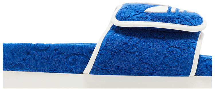 Adidas x Gucci GG Platform Sandal Blue Cotton Sponge
