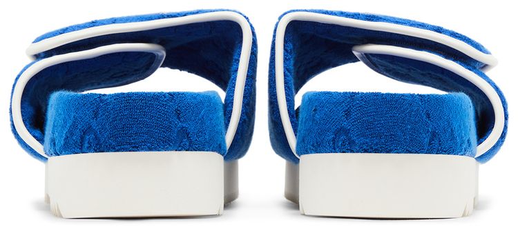 Adidas x Gucci GG Platform Sandal Blue Cotton Sponge
