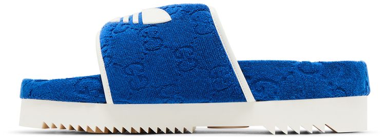 Adidas x Gucci GG Platform Sandal Blue Cotton Sponge