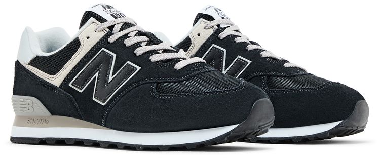 New Balance 574 4E Wide Core Pack   Black Grey