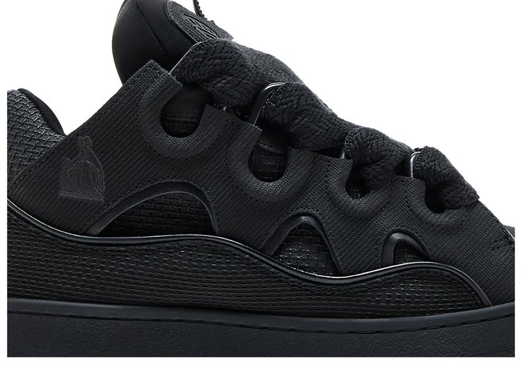 Lanvin Curb Sneakers Metallic Effect   Black