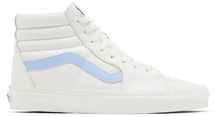 Vans Sk8 Hi Vintage Leather Blanc de Blanc Blue