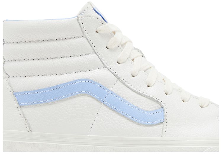 Vans Sk8 Hi Vintage Leather Blanc de Blanc Blue