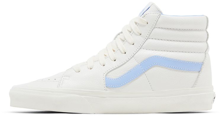 Vans Sk8 Hi Vintage Leather Blanc de Blanc Blue