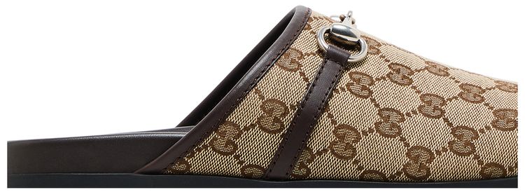 Gucci Mule Horsebit   Beige Ebony