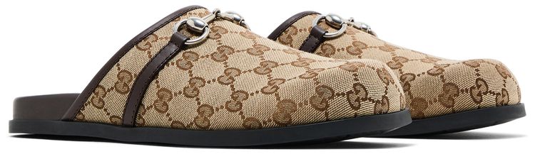 Gucci Mule Horsebit   Beige Ebony