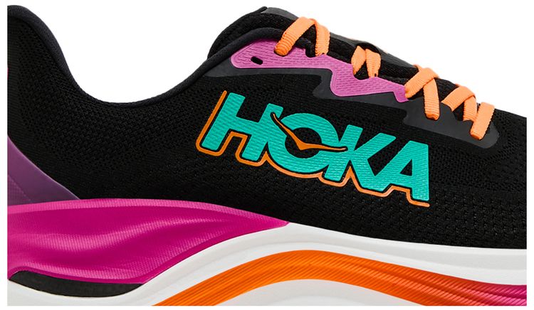 HOKA Skyward X Black Electric Aqua