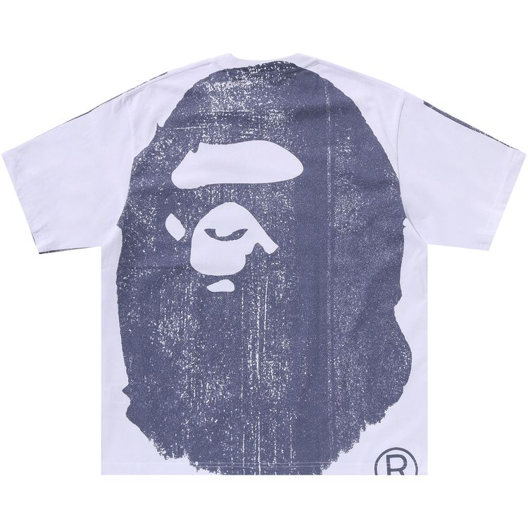 BAPE Water Print College Relaxed Fit Tee White