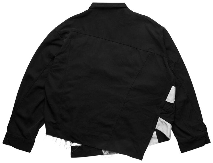 Comme des Garcons Black Patchwork Twisted Trucker Jacket Black