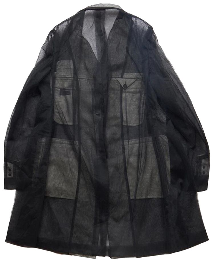 Comme des Garcons Homme Plus Tulle Coat Black