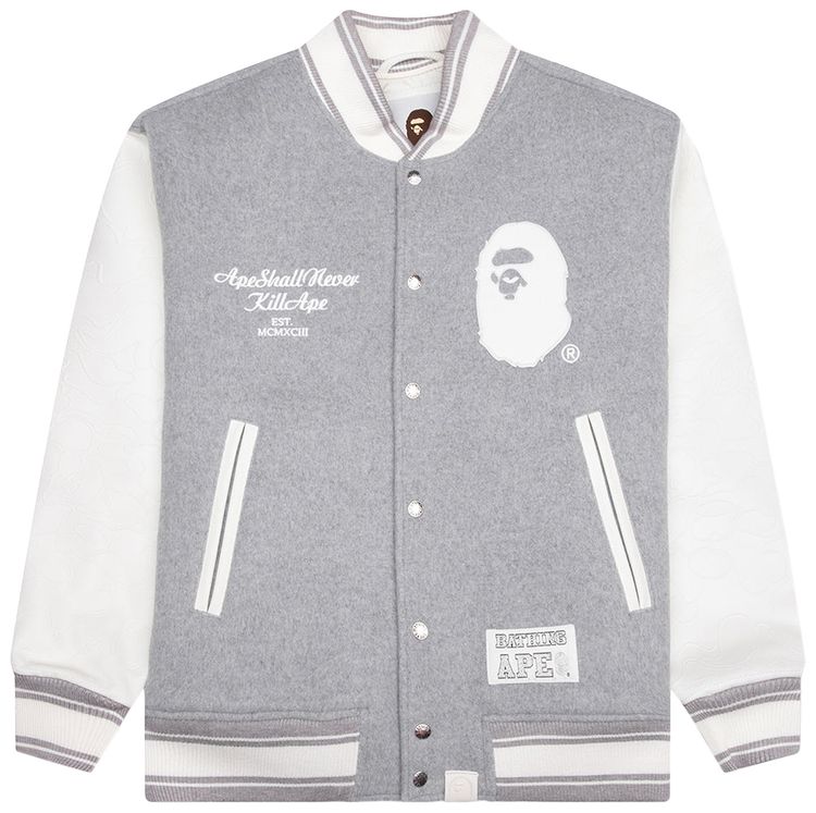 BAPE Varsity Jacket Grey