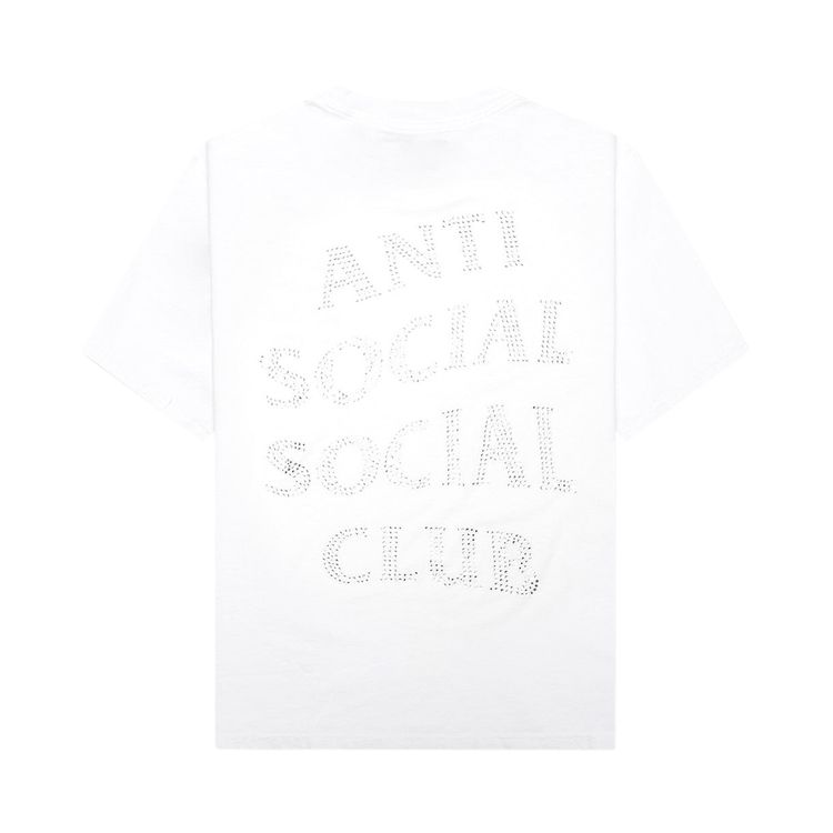 Anti Social Social Club Mind Games Rhinestone Tee White