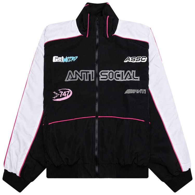 Anti Social Social Club Racing Track Jacket Black