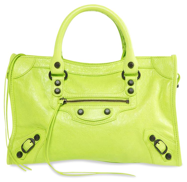 Balenciaga Small Le City Shoulder Bag Granny Green
