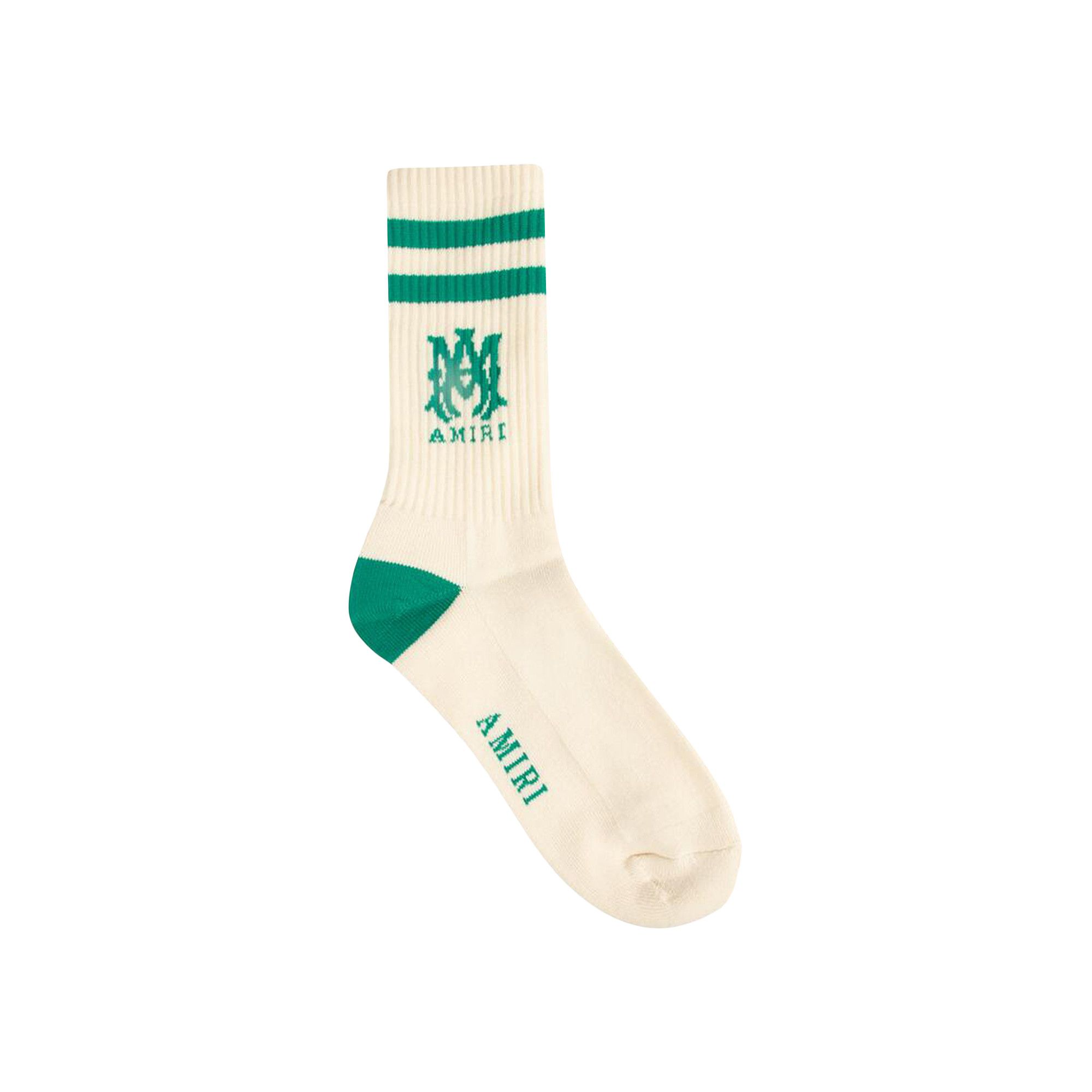 AMIRI ストライプ ロゴ ソックス Buy Amiri Stripe Socks 'Varsity Green' - AMACSK1026 VARS | GOAT